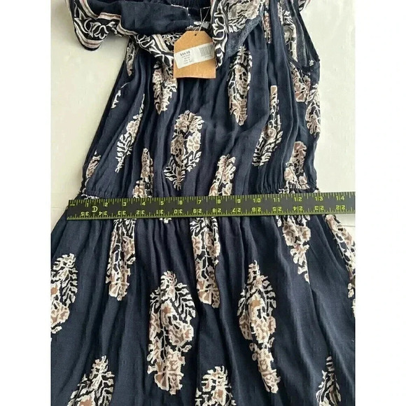 Kori America Womens Navy Blue Floral Off The Shoulder Maxi Dress Size S - Picture 7 of 12